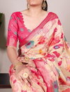 YNF 7015 Tussar Silk With Viscose Border Fancy Saree Exporters In India